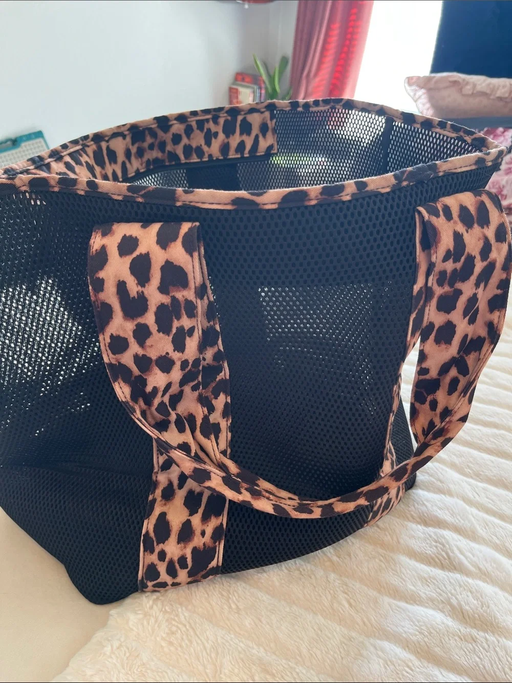 Victoria’s Secret beach bag- mesh/leopard print
